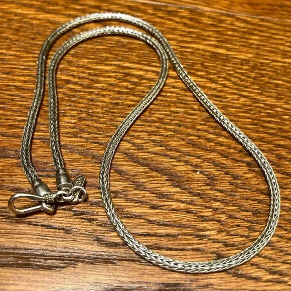 Sarda 925 Sterling Silver Foxtail Chain Necklace Classic 18in - Picture 3 of 6